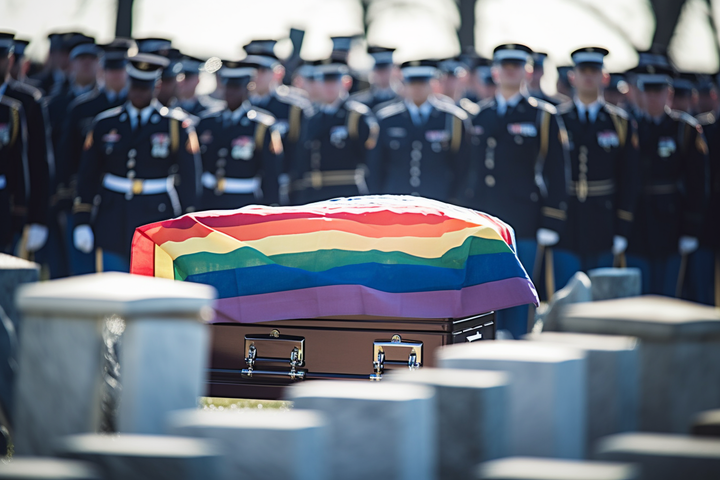 Uncle Sam Shows His True Colors: Pride Flag Takes Star-Spangled Spotlight at Military Funeral